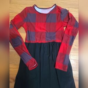 Buffalo plaid maxi dress Small with pockets